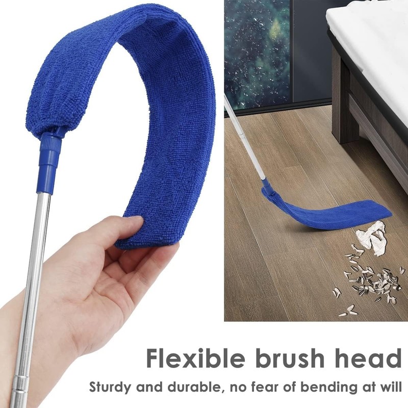 Retractable Gap Dust Cleaner Brush with Long Handle (30 to 100 43*5*3, Blue gallery