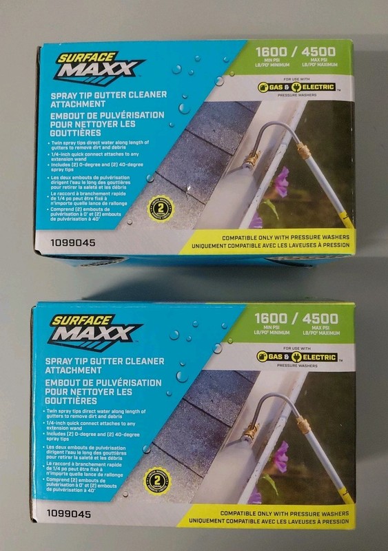 Lot Of 2 Surface Maxx Spray Tip Gutter Cleaner Attachments (1099045) gallery
