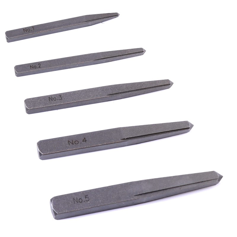 5 Pieces Easy Out Bolt Extractor Set, Straight Fluted Screw Extractor,...