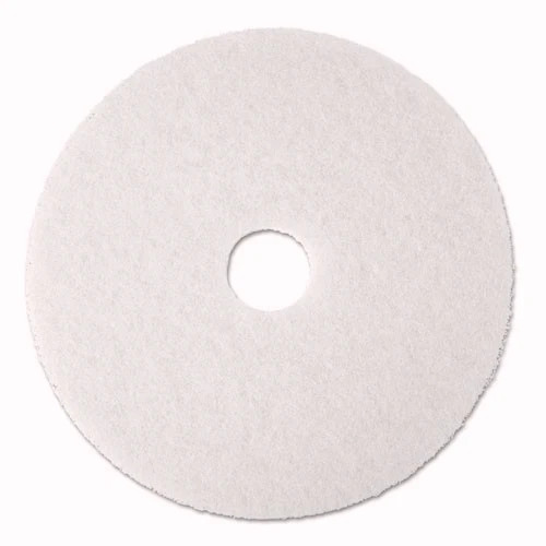 3M Low-Speed Super Polishing Floor Pads 4100, 17″ Diameter, White, 5/Carton