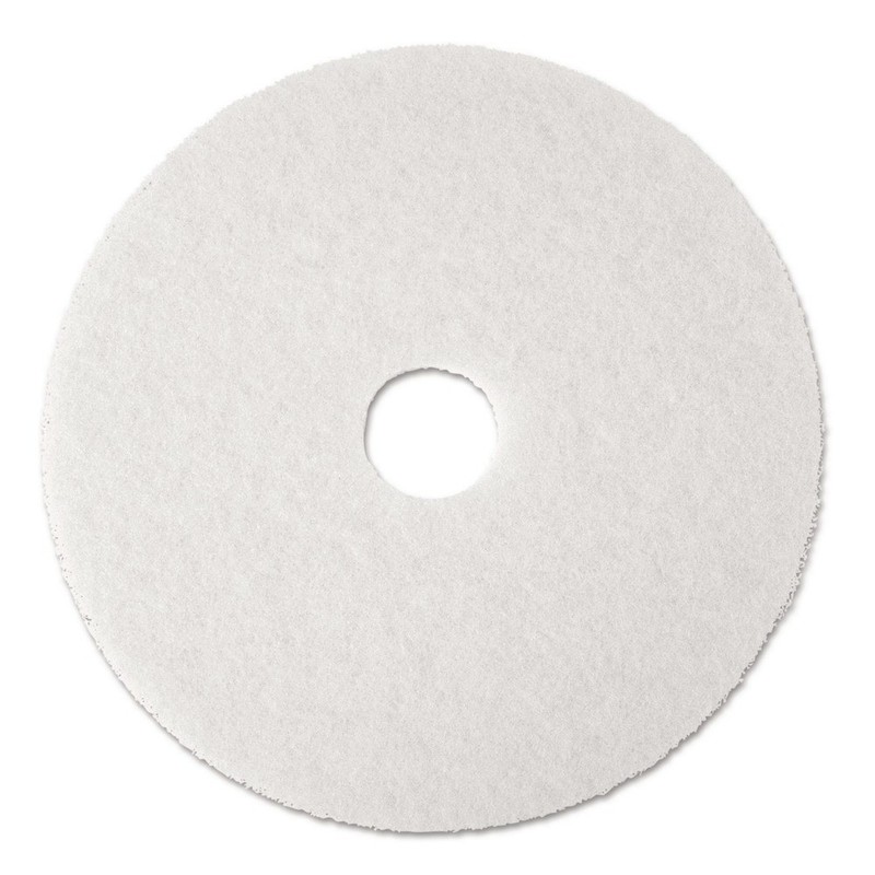3M 08477 13" Dia Low-Speed Super Polishing Floor Pads - White (5/CT) New gallery