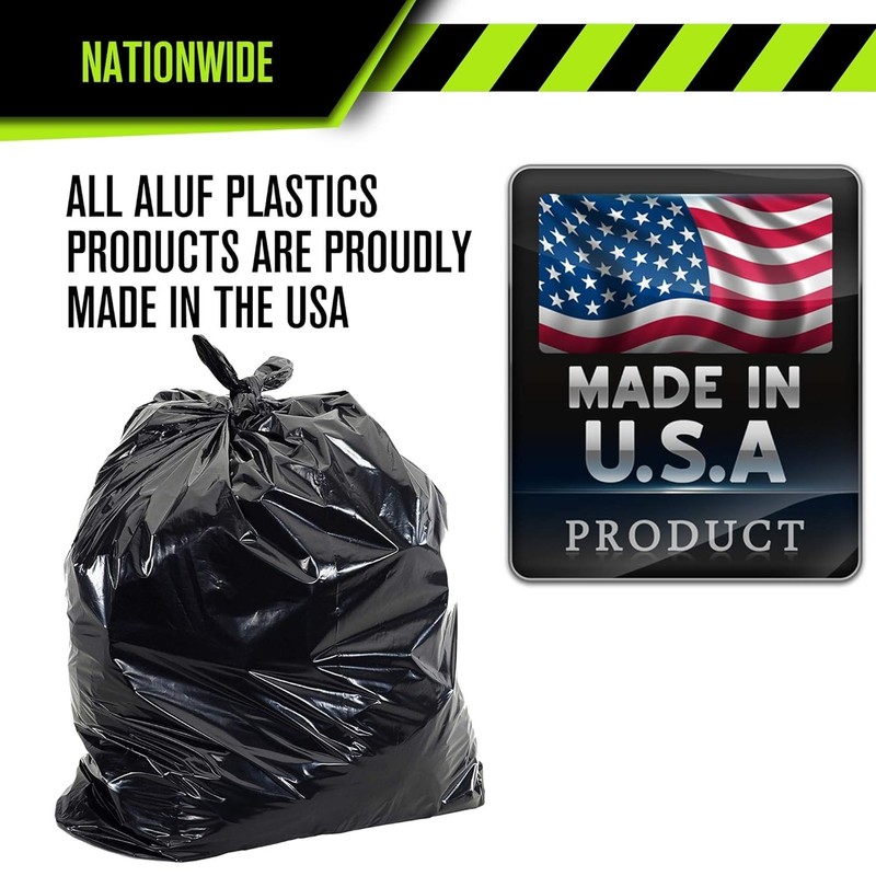 Aluf Plastics Pg6-9560 Heavy Duty 95 - 96 Gallon Trash Can Liners - Huge 50 gallery