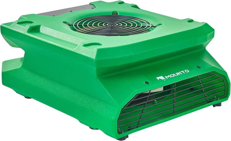 MOUNTO 1/4 HP 1200 CFM Low Profile Air Mover Green