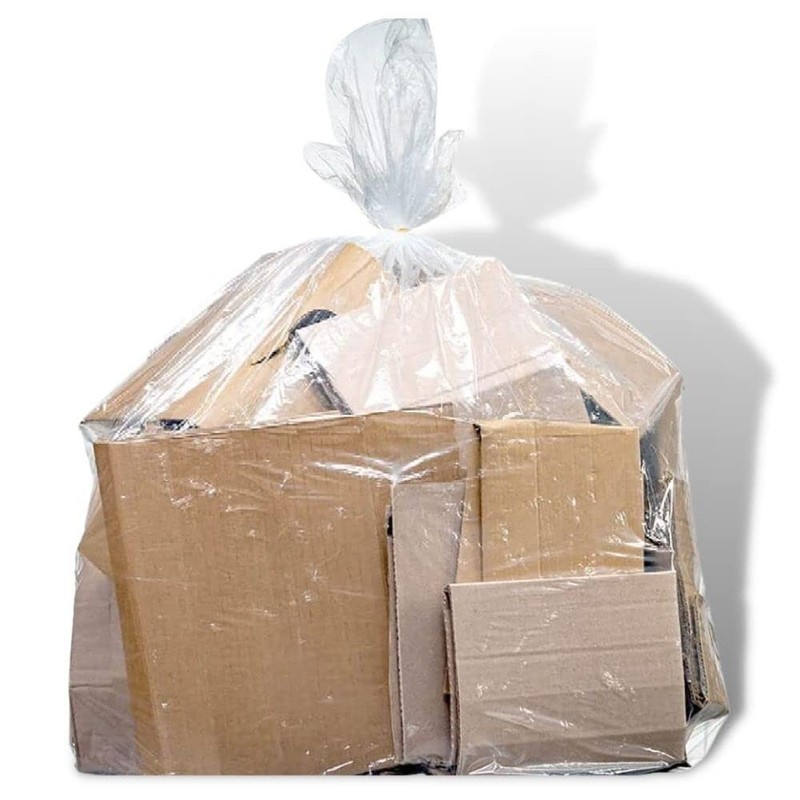 Plasticplace 14 Gallon Clear Recycling Trash Bags 1.2 Mil Garbage Can Liners gallery