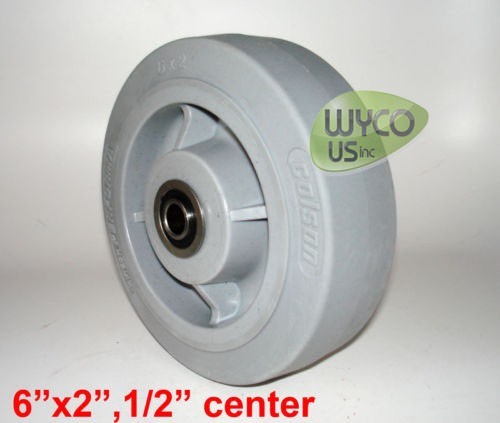 HI-TECH PERFORMA WHEEL BY COLSON, 6"x2", 1/2", PRECISION DOUBLE SEALED BEARINGS