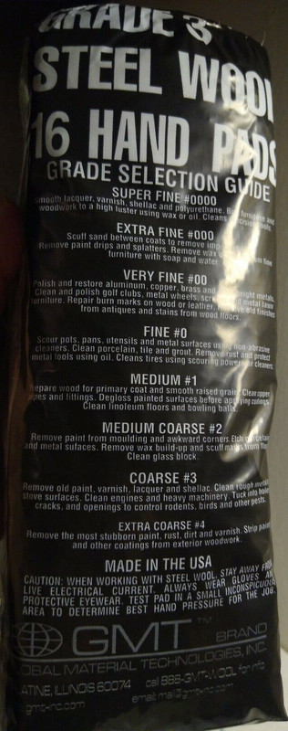 Rhodes American Steel Wool Course Grade #3 Lot of 1 -12 Pads Each Free Ship