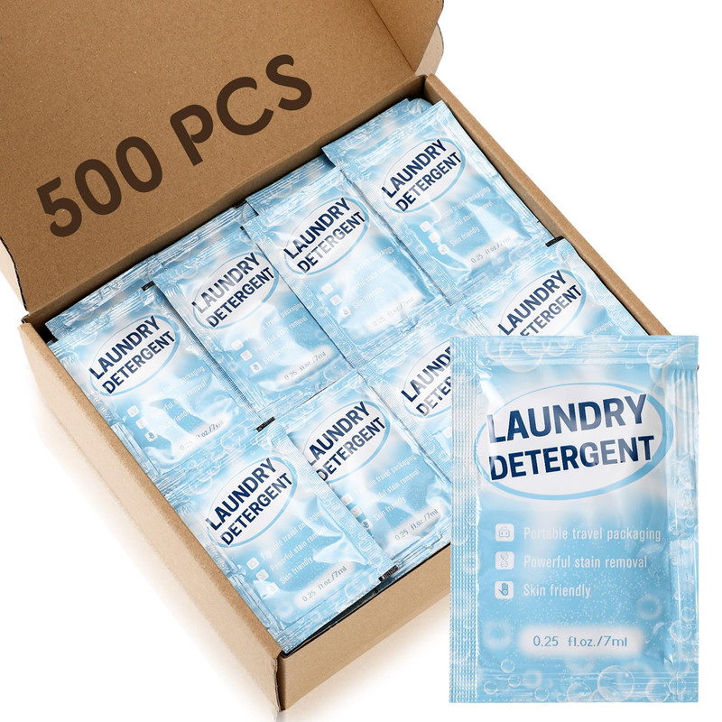 Leelosp 500 Pcs Individual Travel Laundry Detergent Bulk Travel Size Laundry