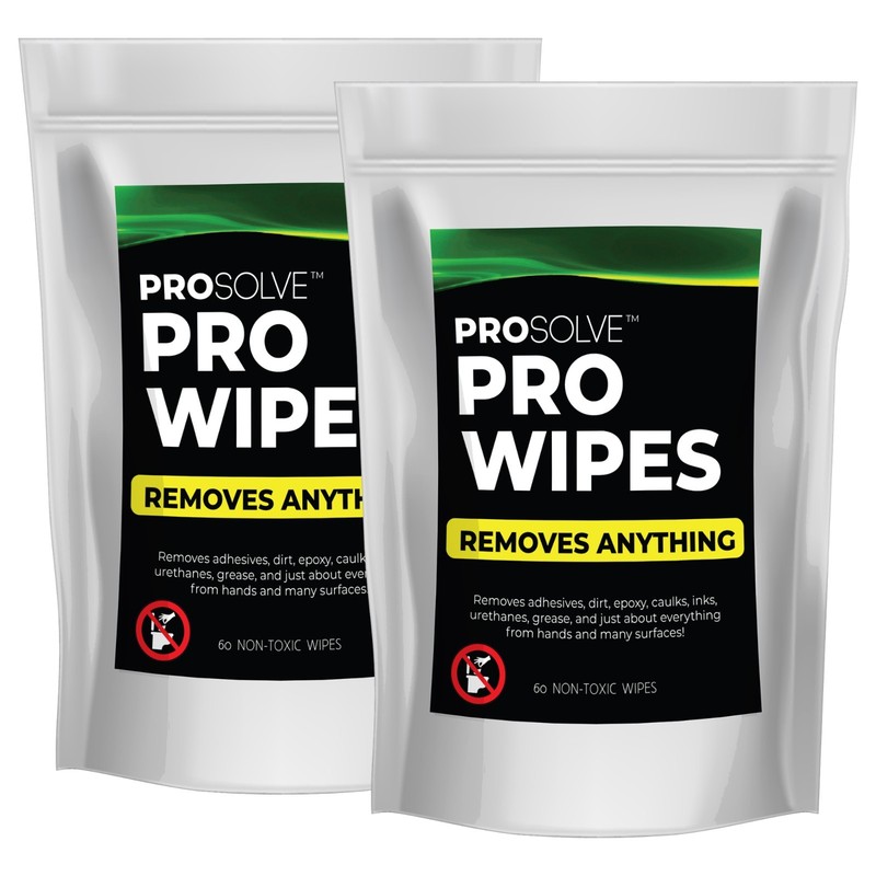 Prosolve Pro Wipes | Industrial Waterless Hand Wipes| 2 Bag (60 count each) gallery