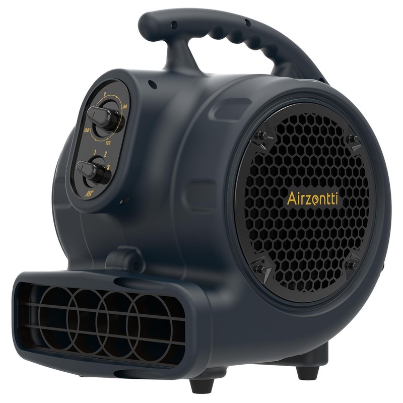 1/4 HP 1100 CFM Industrial Air Mover Blower Fan, High Velocity Floor & Carpet…