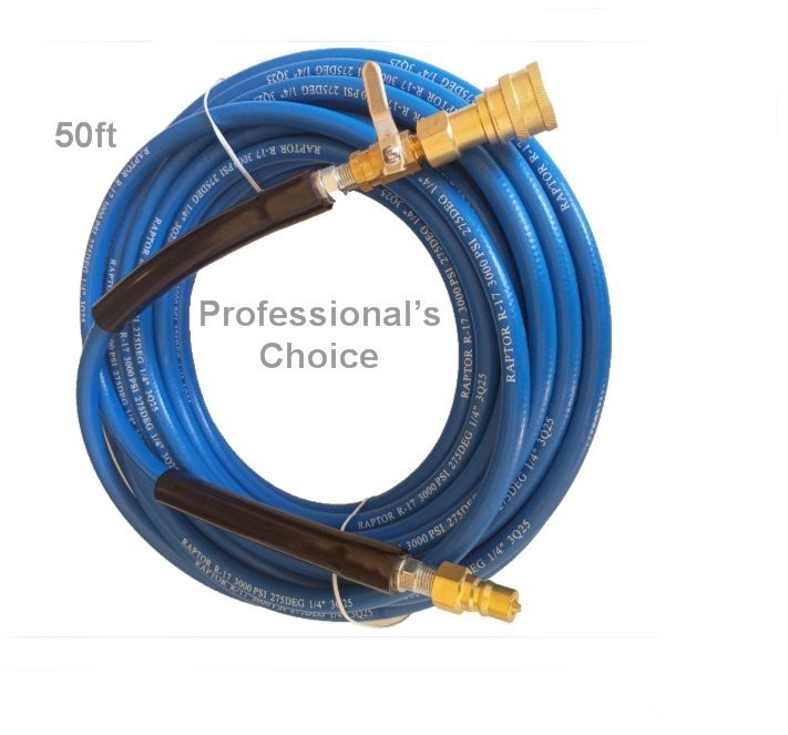 Carpet Cleaning Quality Solution Hose 50ft W/QD SV