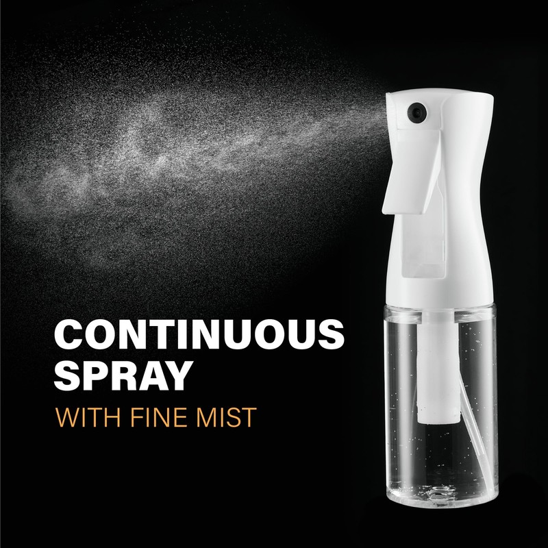 2 Pack Continuous Spray Bottles - Ultra Fine Mist (2-Pack) - 6.8 Oz, Clear gallery