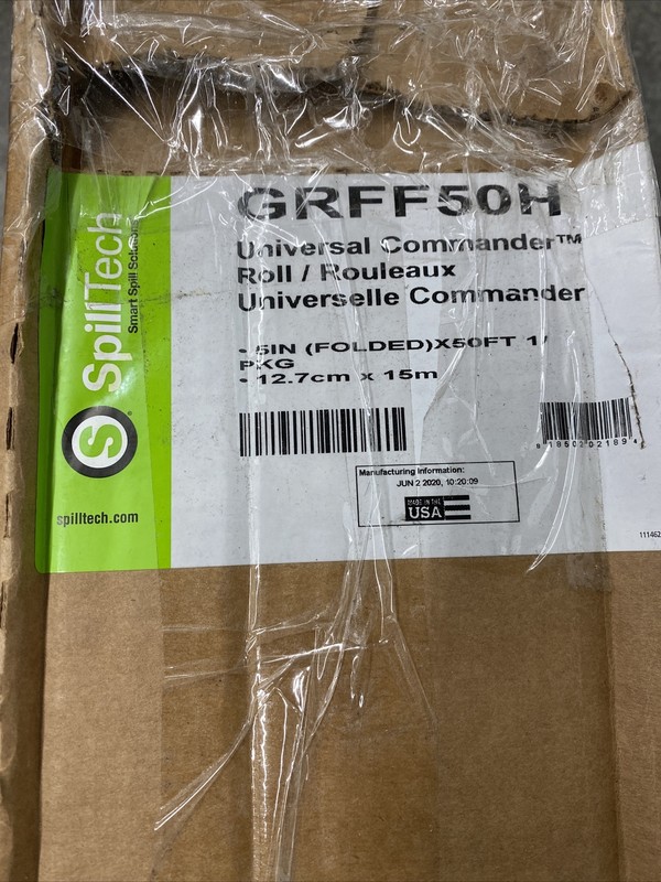 Spilltech Grff50h Absorbent Roll, Absorbs 8.4 Gal. Universal, Gray free sgupping