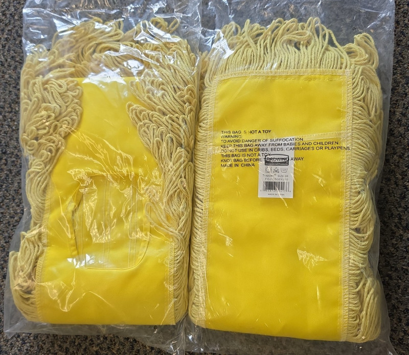 Lot of 2 Rubbermaid J15500YL00 36″ Trapper Commercial Dust Mop/Yellow