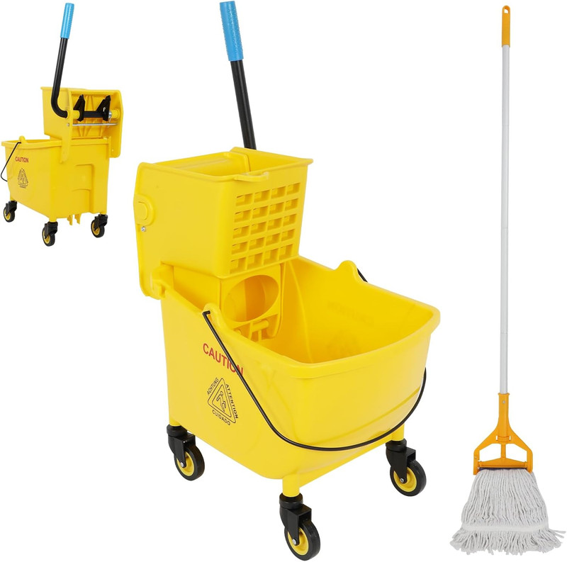 Commercial Mop Bucket with Wringer, 35 Quart Industrial Mop Bucket with Commerci gallery