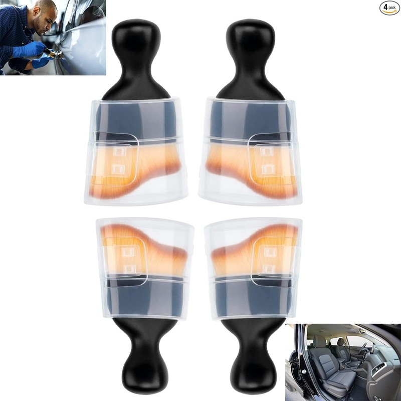 4 Pack Car Interior Cleaning Soft Brushes, Car Interior Beauty Brush, Car Interi