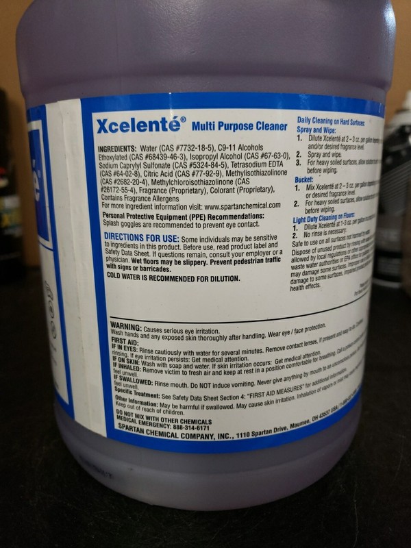 Spartan Xcelente Multi-Purpose Cleaner (1 Gallon) gallery