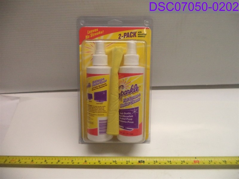 Qty= 6 Sets: Sparkle Flat Screen & Monitor Clear Pleasant Scent 2 Pack 8oz 50128