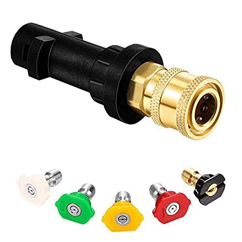 High Pressure Washer Gun Adapter 1/4″ Spray Nozzle Tips Adapter+Nozzle