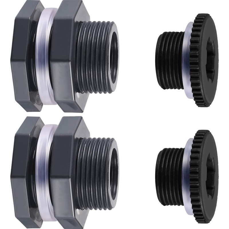 Outus 2 Pieces PVC 3/4 Inch+4 mm Thick Silicon Seal Gaskett, Dark Grey
