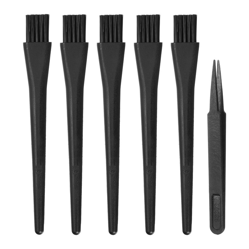 ESD Brush, 5Pcs Electronic Cleaning Brush Set Pen-Shaped, 18x18mm Bristles