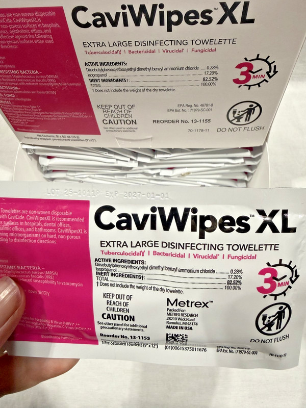 Metrex CaviWipes XL Disinfecting Wipes 50 Count Canister Hospital Medical New gallery