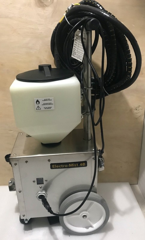 Electrostatic Disinfectant Sprayer has ONLY 0.8 hours Electro-Mist 4B Cordless
