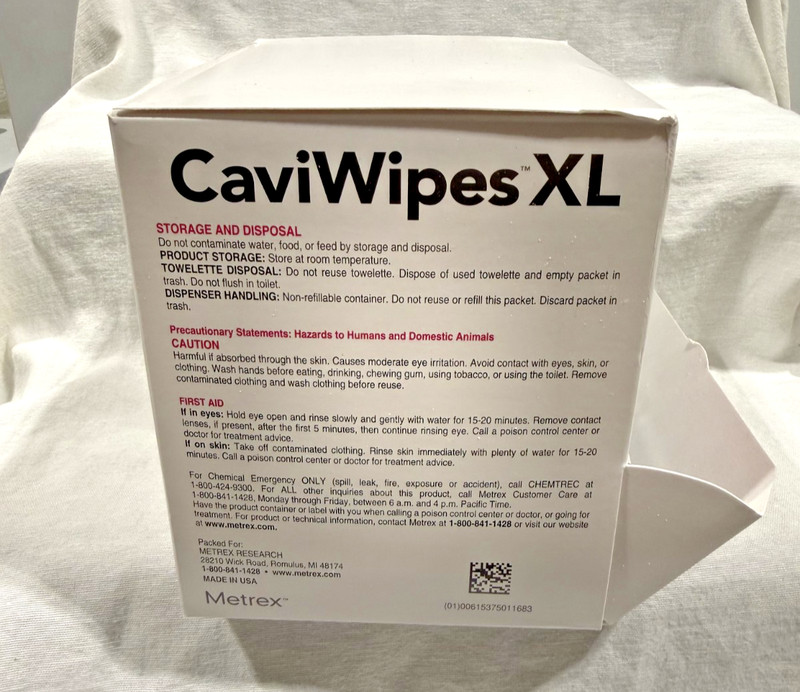 Metrex CaviWipes XL Disinfecting Wipes 50 Count Canister Hospital Medical New gallery