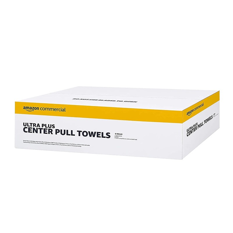AmazonCommercial 2-Ply White Centerpull Paper Towels Bulk for Business Perfor...