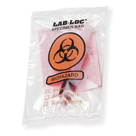 Specimen Transfer Bag, 6 In. W, Pk1000, 3Cue5