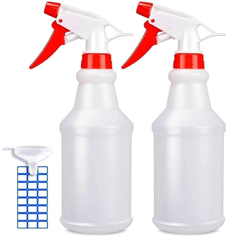 JohnBee Empty Spray Bottles (16oz/2Pack) – Adjustable 16 oz/2 pack, White