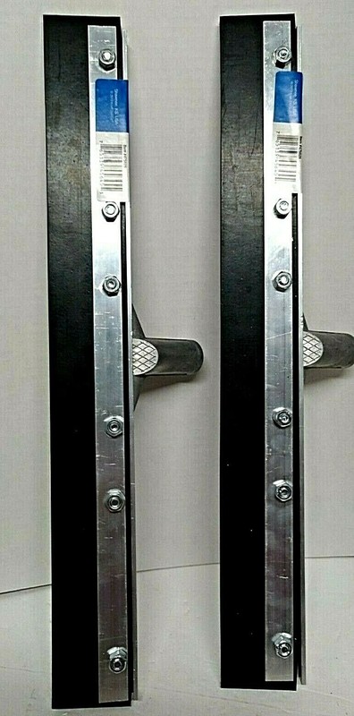 Set of (2) KRAFT TOOL 18″ Squeegee Heads with Threaded Handle Bracket MADE IN US