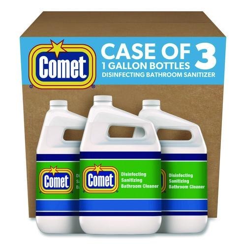 Comet Disinfecting-Sanitizing Bathroom Cleaner, One Gallon Bottle, 3/Carton