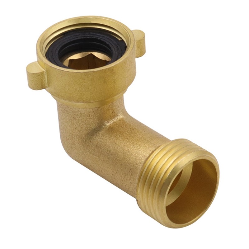 Irrigation 90° Brass Hose Elbow Quick Swivel Connection Garden Extension Adapter