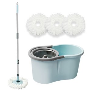 Spin Mop and Bucket, Mop and Bucket with Wringer Set for Home, 360 Spinning Mop gallery