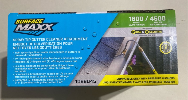 Surface Maxx Gutter Cleaner Spray Tip Attachment Compatible Pressure Washer NEW! gallery