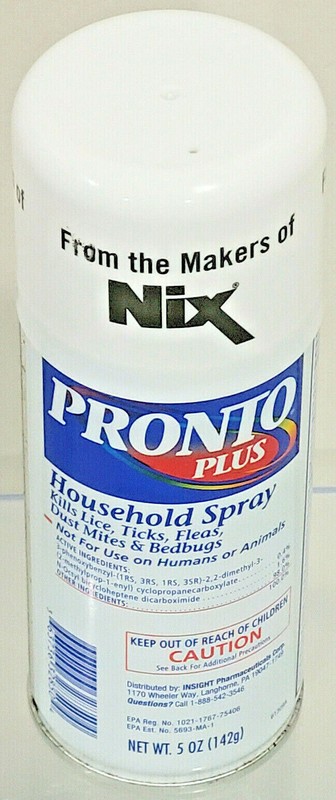 NIX Pronto Plus Household Spray, for Lice Ticks Fleas Dust Mites or Bed Bugs 5oz gallery