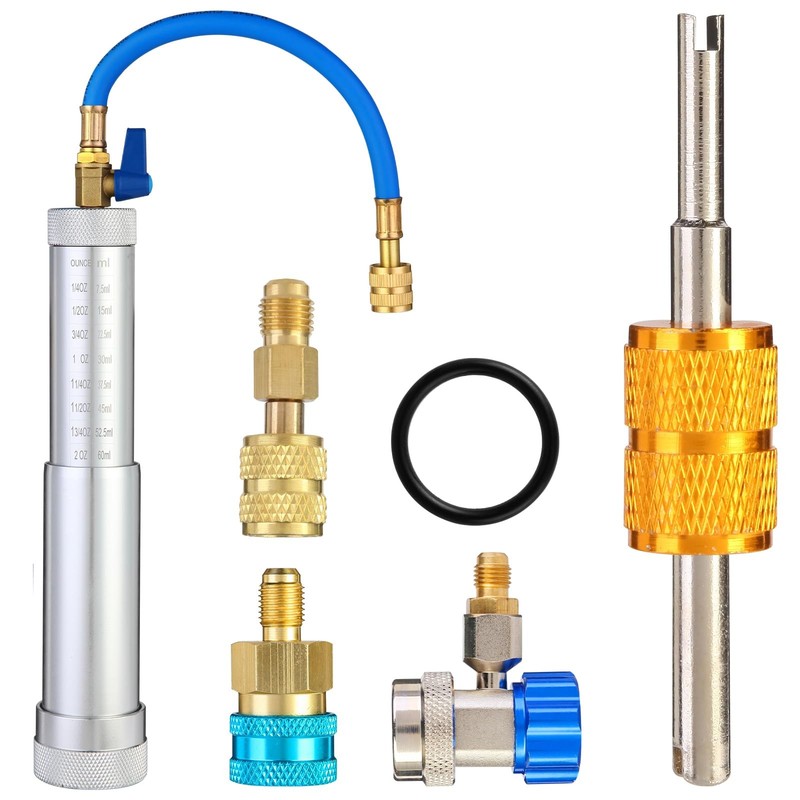 Wells AC Oil Dye Injector Kit, R134A & R1234YF & R410A R134a+R1234yf+R410a