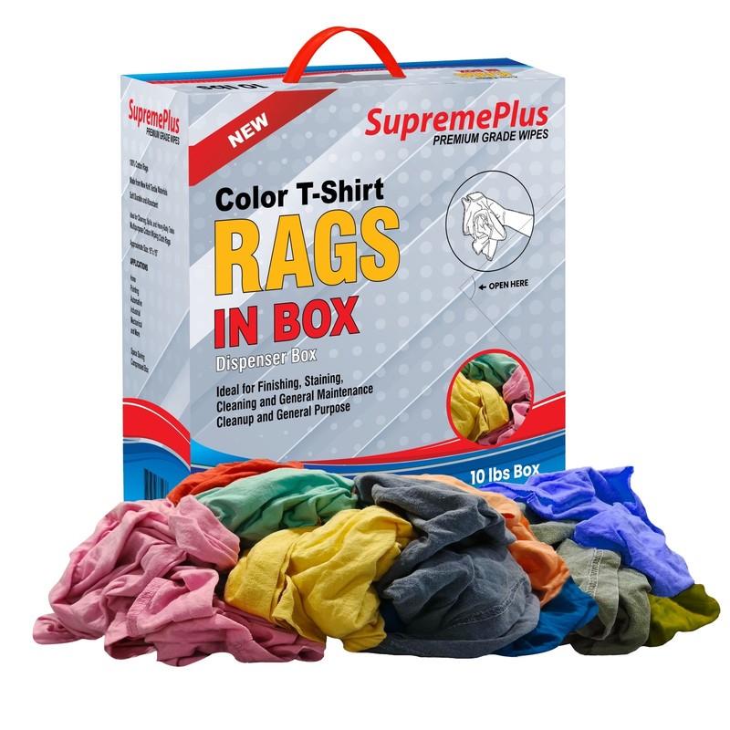 New Color Knit T-Shirt Rags – 600 lbs. Pallet 60×10 lbs. Compressed Boxes