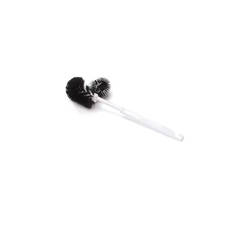 MALISH 2102 Bowl Brush, Black, White Plastic, 15 in L Overall, 12 PK