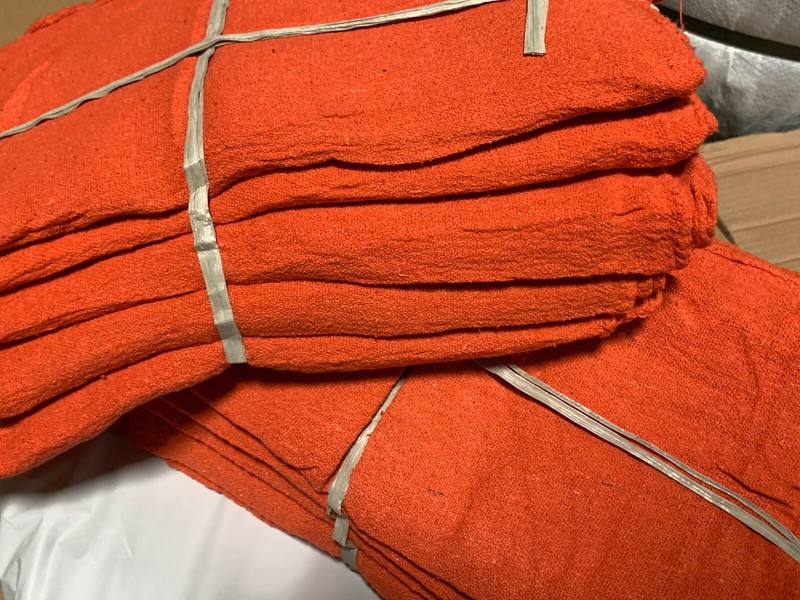2500 new great mechanics shop rags towels orange heavy Duty