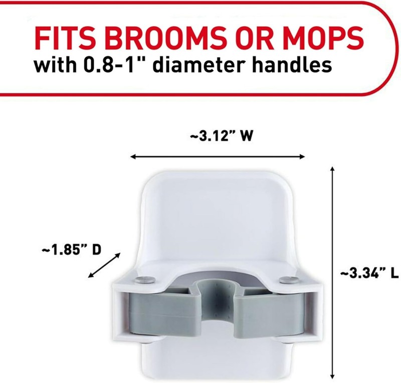 Command Broom and Mop Gripper, 3-Pack, Organize Damage-Free gallery