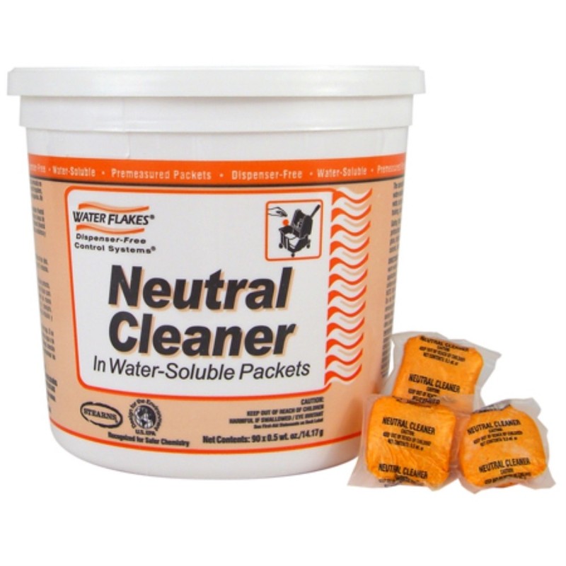 Lot of 2 Cases Stearns Water Flakes Neutral Cleaner - 0.5 wt oz 90 pkt/cs