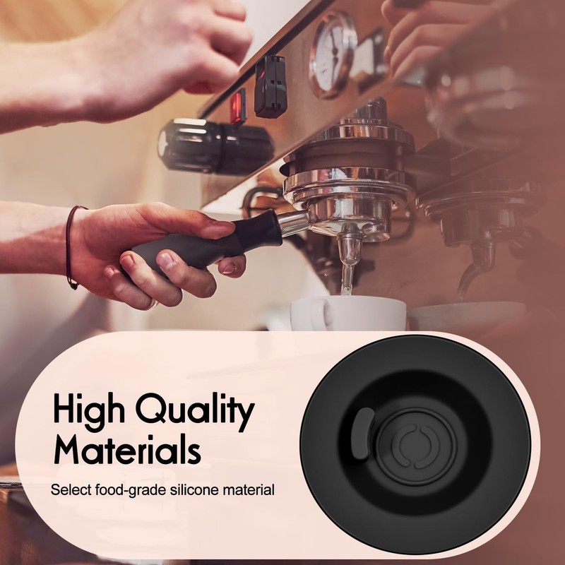 AUUTI Compatible Silicone Cleaning Disc for 2 Pack Espresso 58MM, black gallery