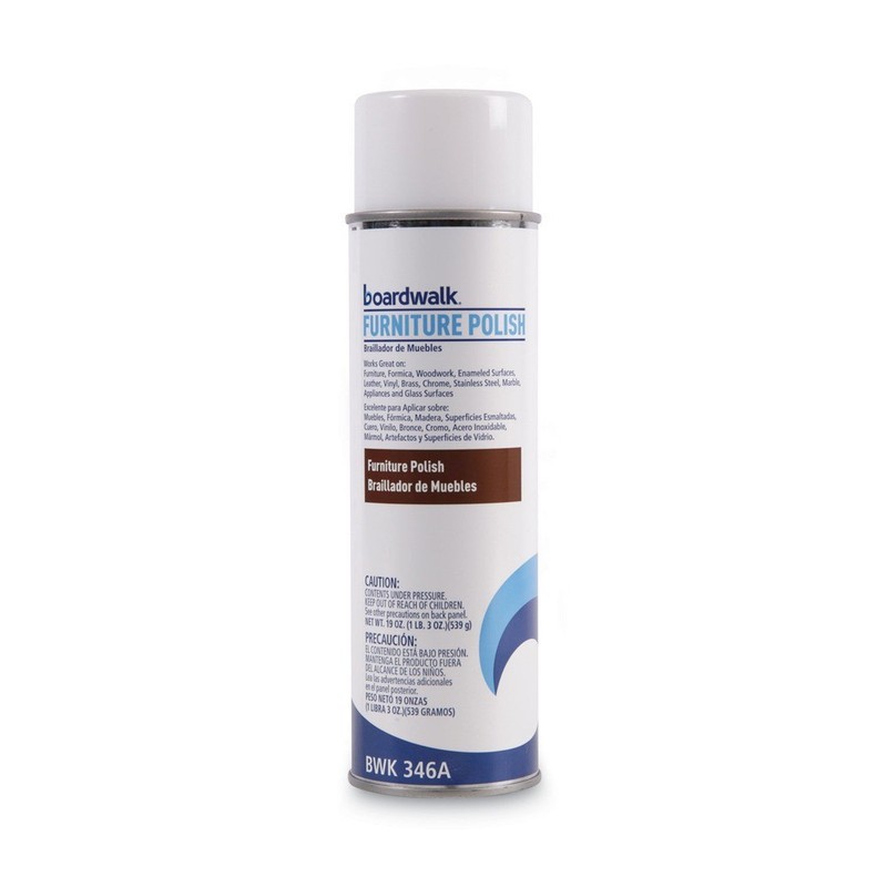 Boardwalk 346AEA 19 oz Aerosol Spray Furniture Polish – Lemon Scent New