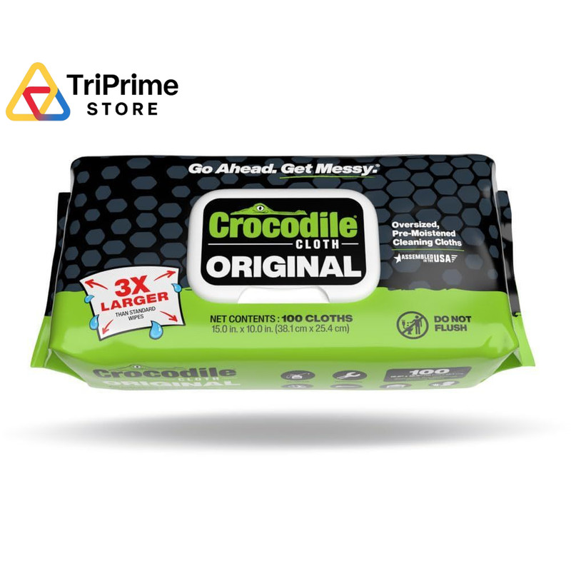 Crocodile Cloth Original Cleaning Wipes – 100 100 Count (Pack of 1), White