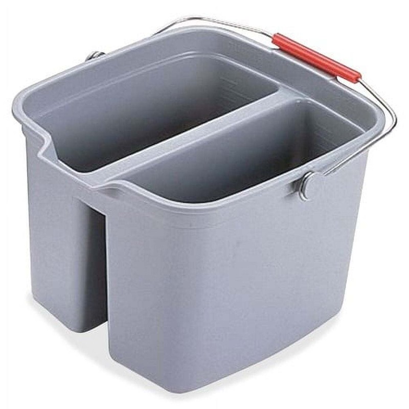 Commercial 17 qt. Plastic Double Utility Pail Cleaning Buckets Wide Pour Spout gallery