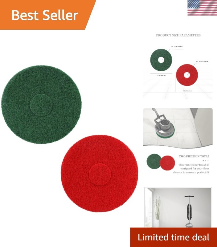 Cleaning Orbiter Pad 12inch Green Red Grit 150 for Floor Scrubber Orbiter Mac...
