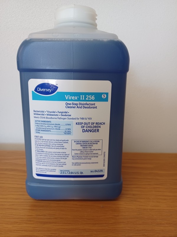 Diversey Virex Plus One step Disinfectant Liquid Cleaner 2.5L reFill – LOT OF 2