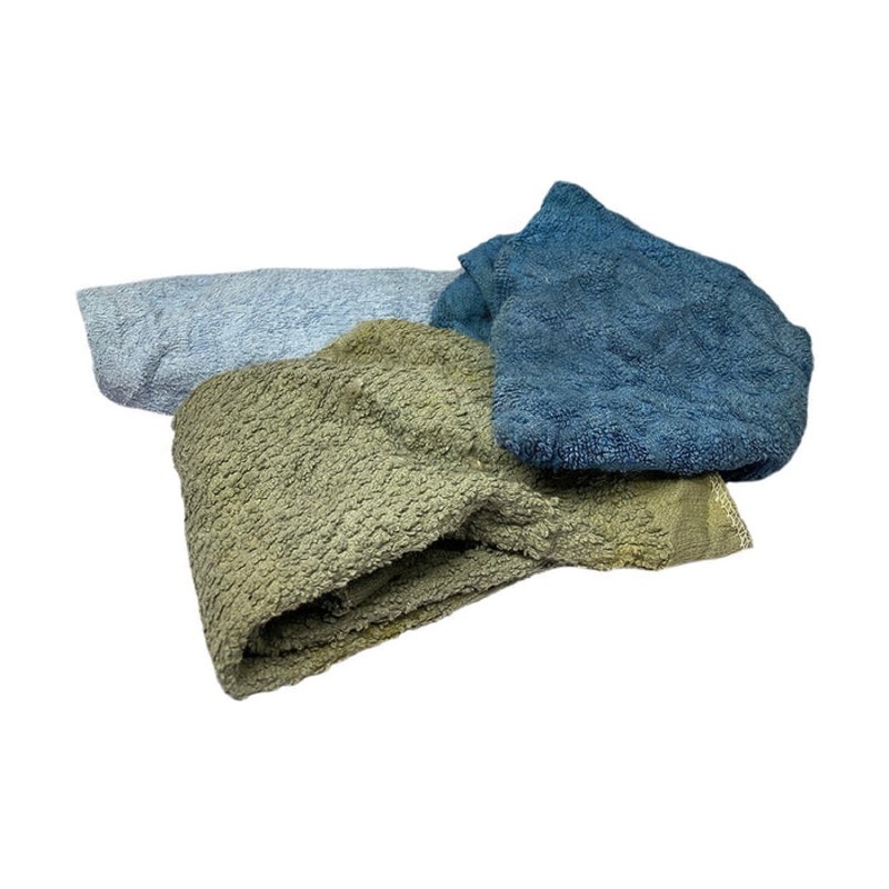 Color Terry Towel 100% Cotton Rags-600 lbs. 24x25 Boxes - Multipurpose Cleaning gallery