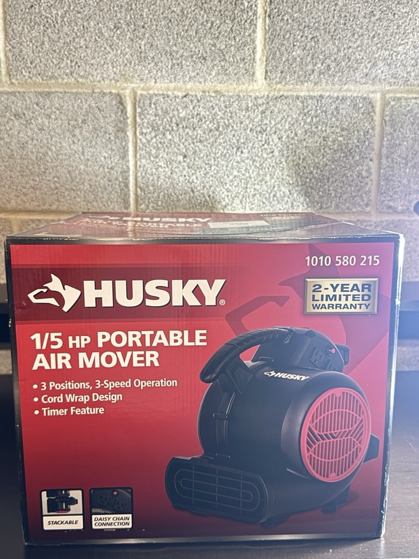 Husky 1/5 HP Air Mover Blower Fan 3-Speed 3-Position 1010580215 (OB)